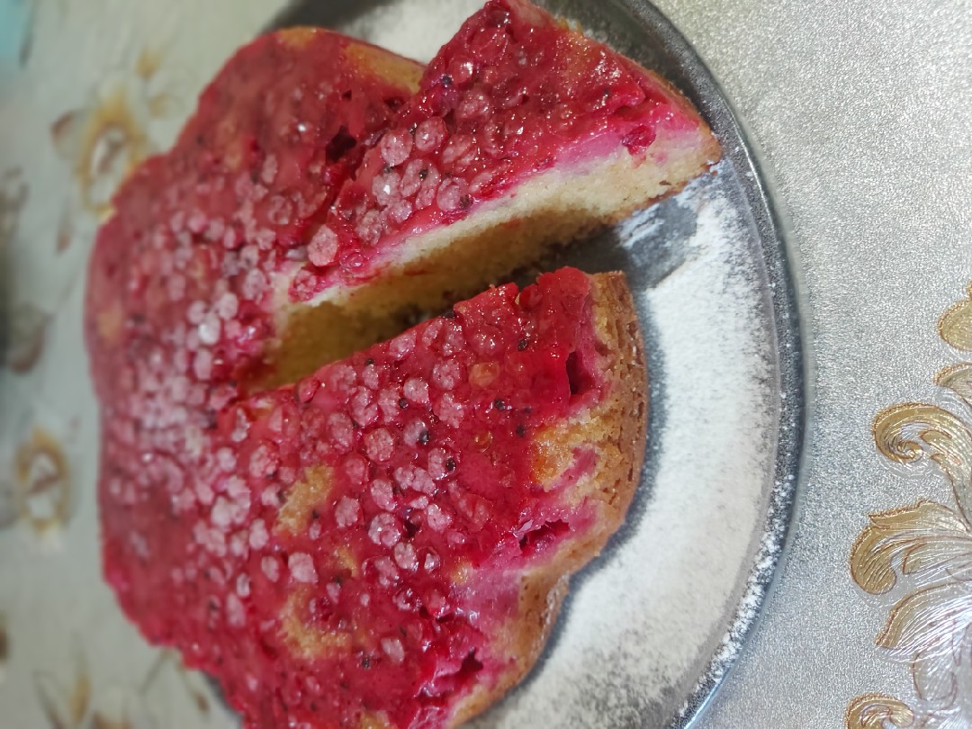 Бисквитный Пирог с клюквой и яблоками - южных Рецепты