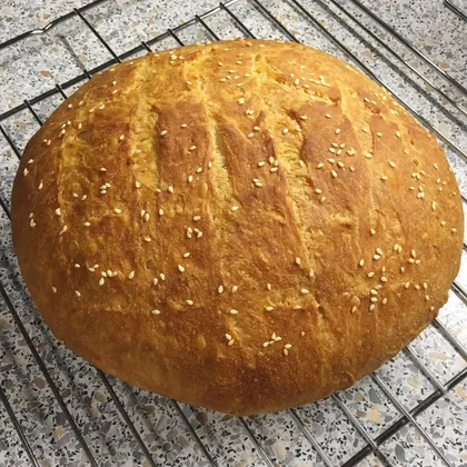 Домашний белый 🥖 🍞 на кефире (без замеса) Тесто, которое может храниться в холодильнике до 5 дней