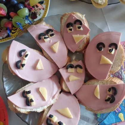 Бутерброд ангри бердс на день рождения ребёнка 10 лет
