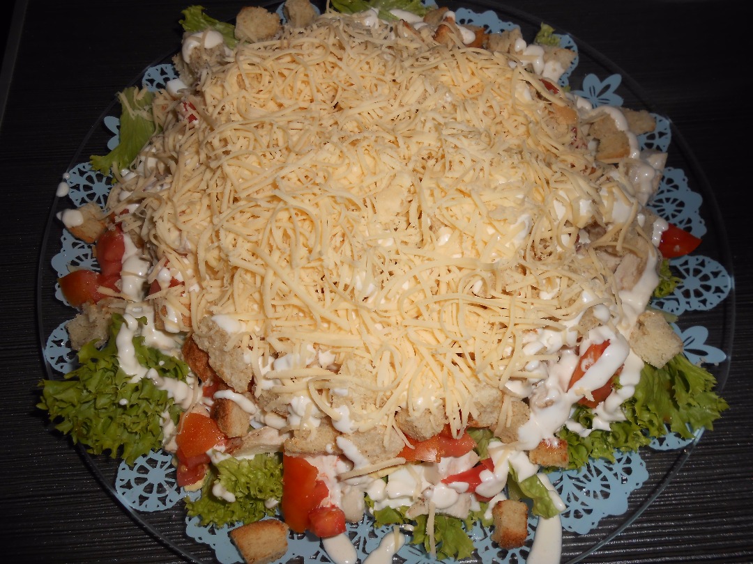 Салат "Цезарь" с курицей