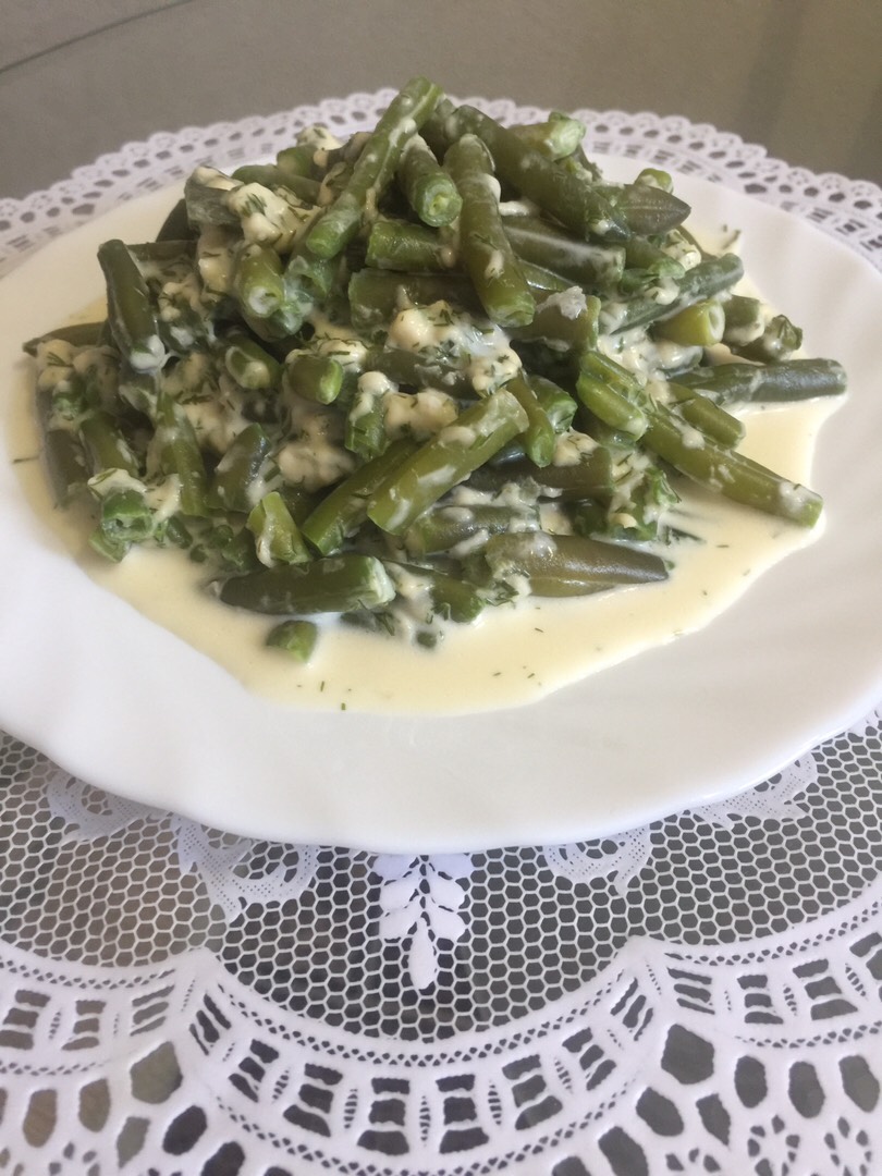 Фасоль стручковая с сыром