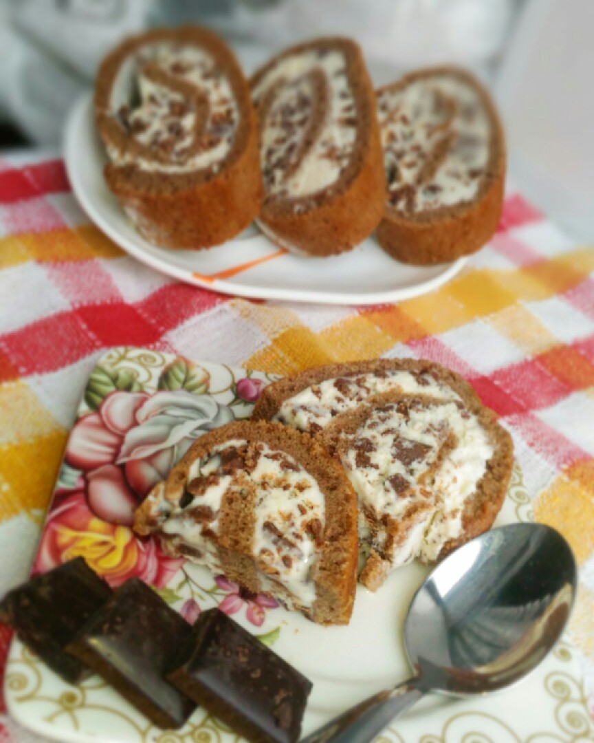 Рулет с мороженым #кулинарныймарафон