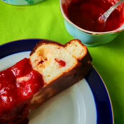 Львовский сырник с клубничной глазурью