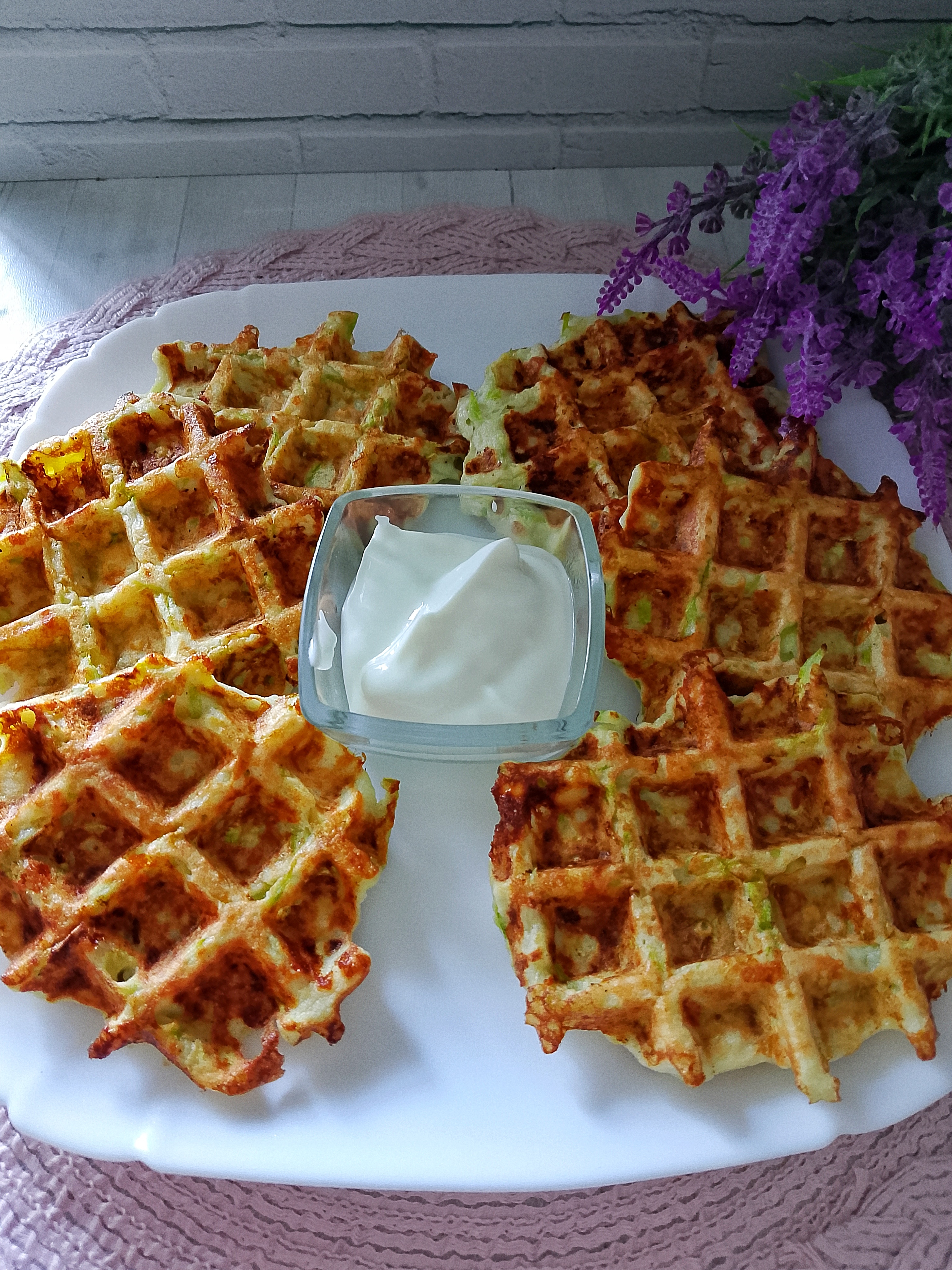 Вафли кабачковые с сыром