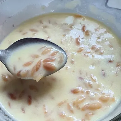 Молочный суп с пастой орзо