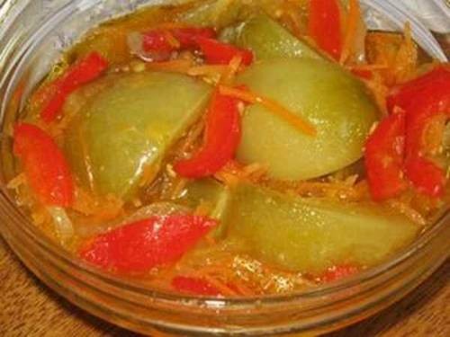 Закуска из зеленых помидоров
