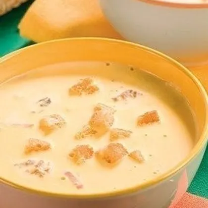 Сырный суп банальный и простой