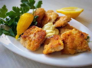 Филе морской рыбы в сухарях