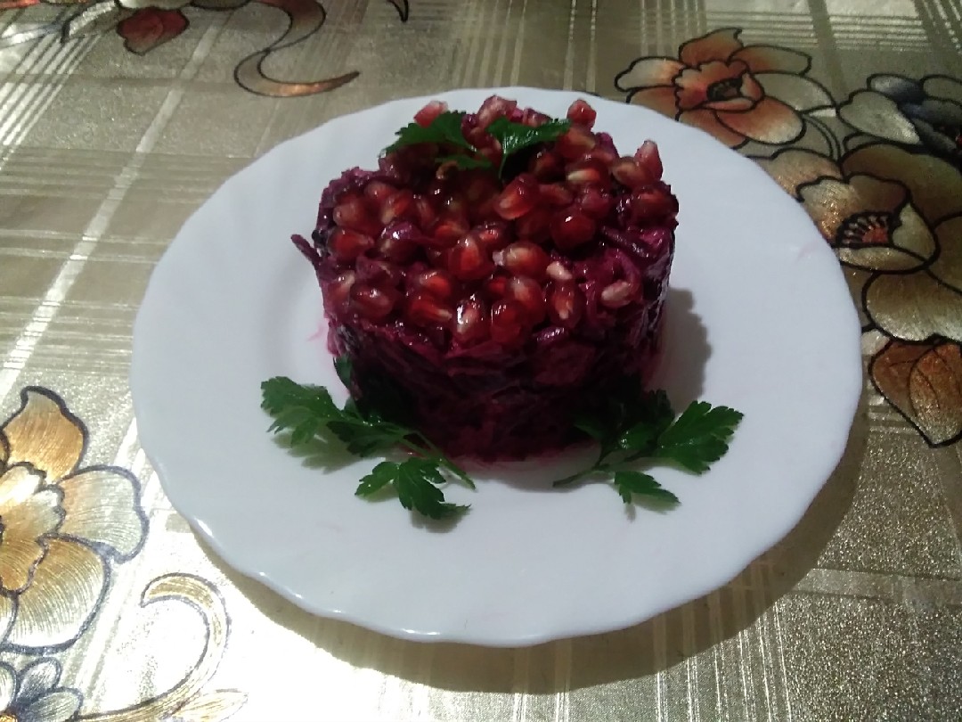 Салат со свеклой и куриной грудкой "Мое желание"