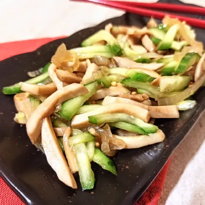 Китайский салат с грибами еринги