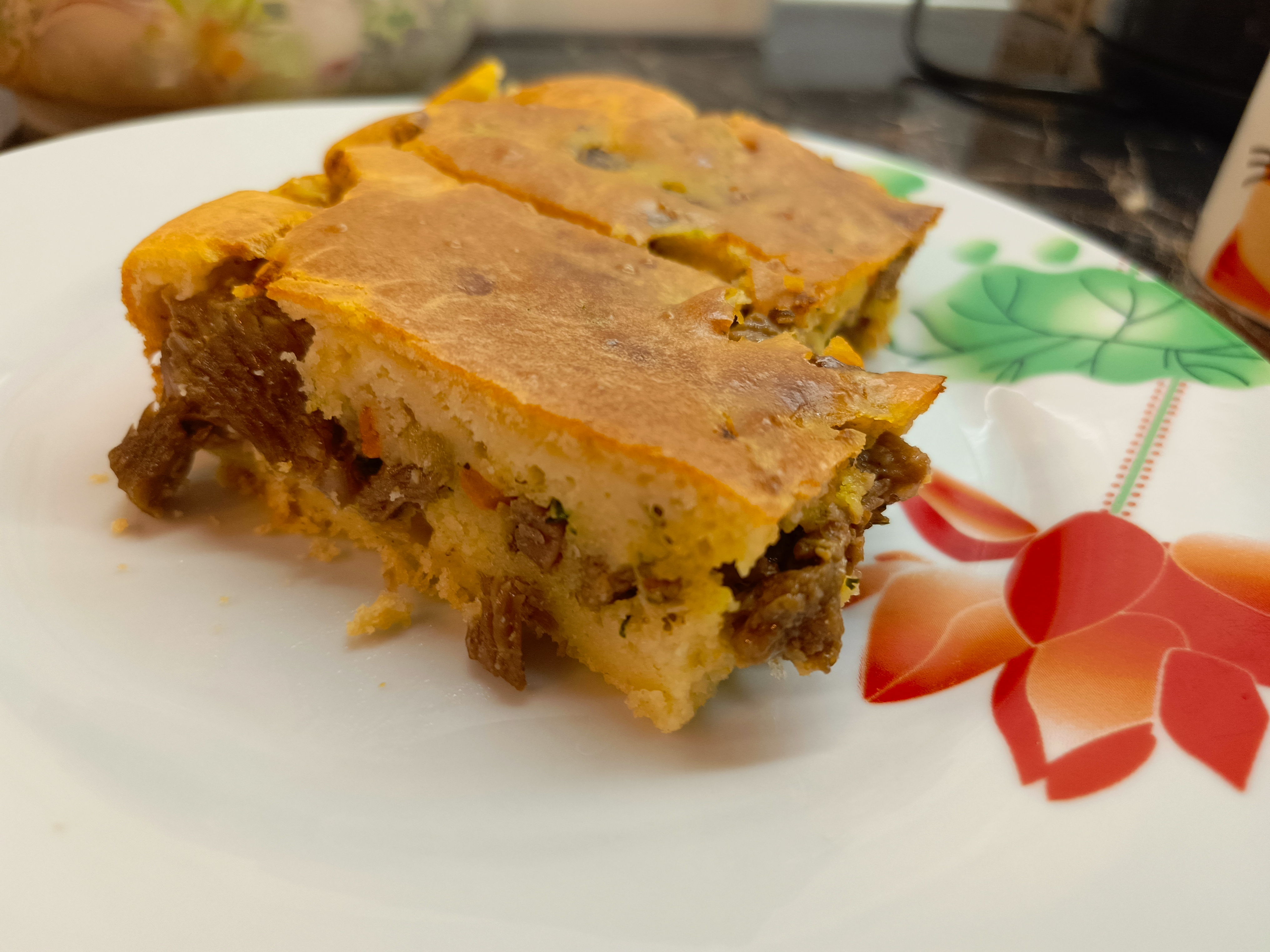 Заливной пирог с индейкой