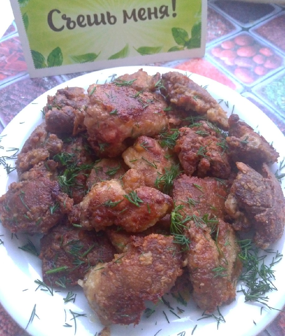 Острая жареная куриная печень