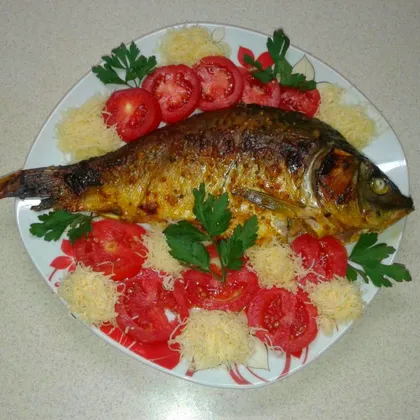 Маринованная рыба запечённая на сковороде гриль