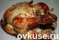 Курица по-новогоднему, запеченная с рисом