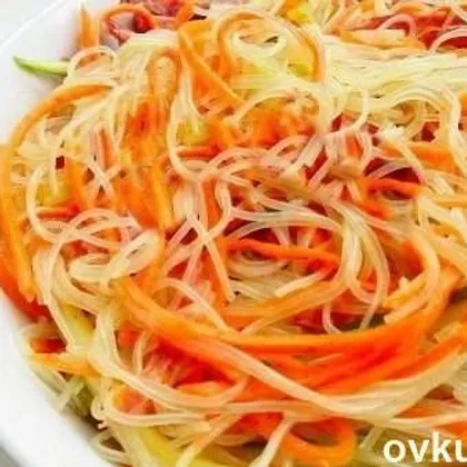 Фунчоза по-корейски с овощами