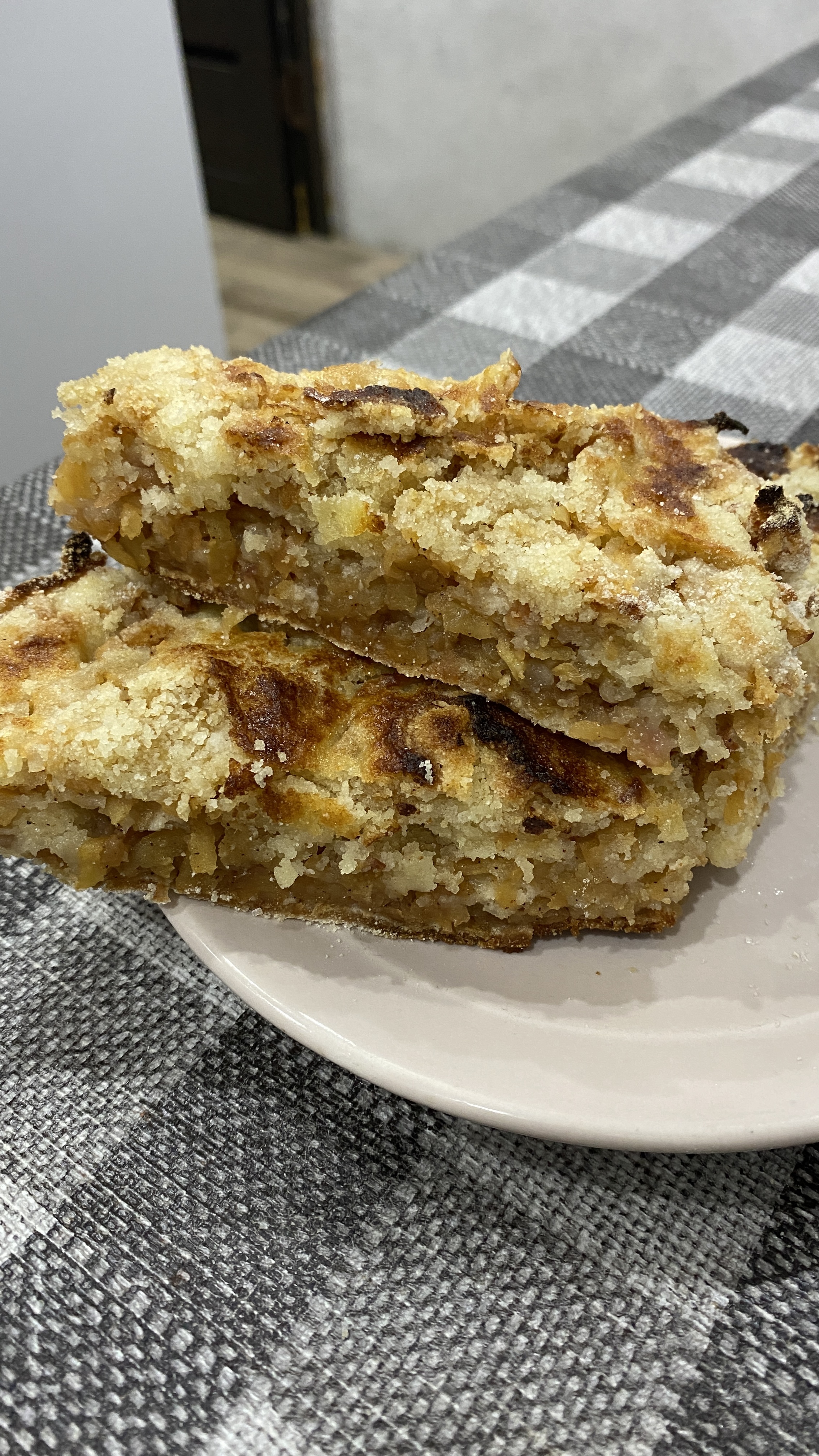 Насыпной яблочный пирог за 3 минуты