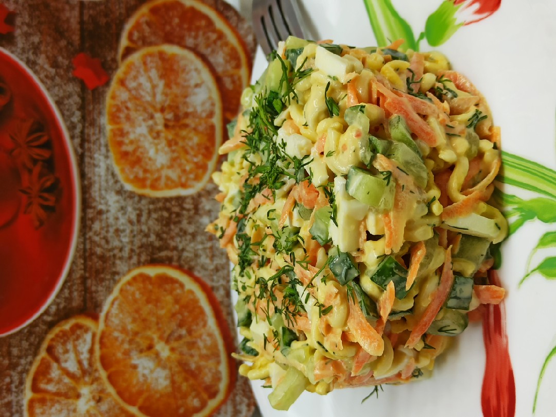 Салат из вермишели быстрого приготовления "Стёпка"