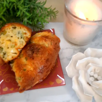 Пирог с яйцами и зеленым луком