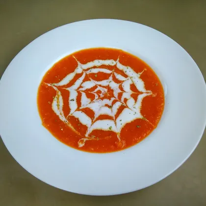 Суп - пюре из запеченных перцев