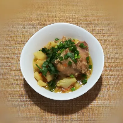 Курица с картофелем и овощами