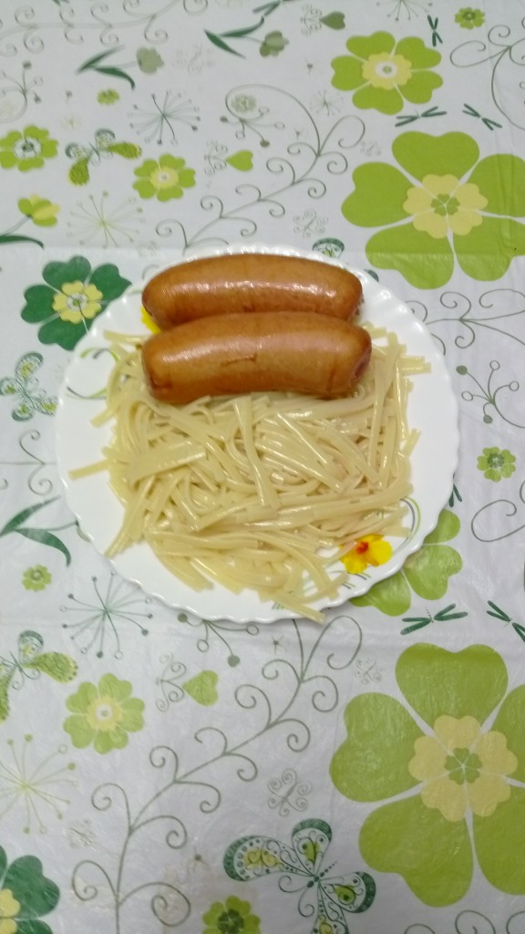 Лапша с сарделькой