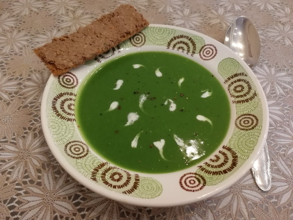 Крем-суп из цветной капусты со шпинатом