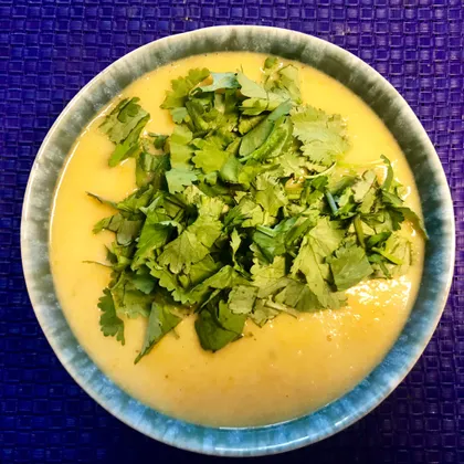 Суп-пюре из тыквы, цветной капусты и кукурузной крупы