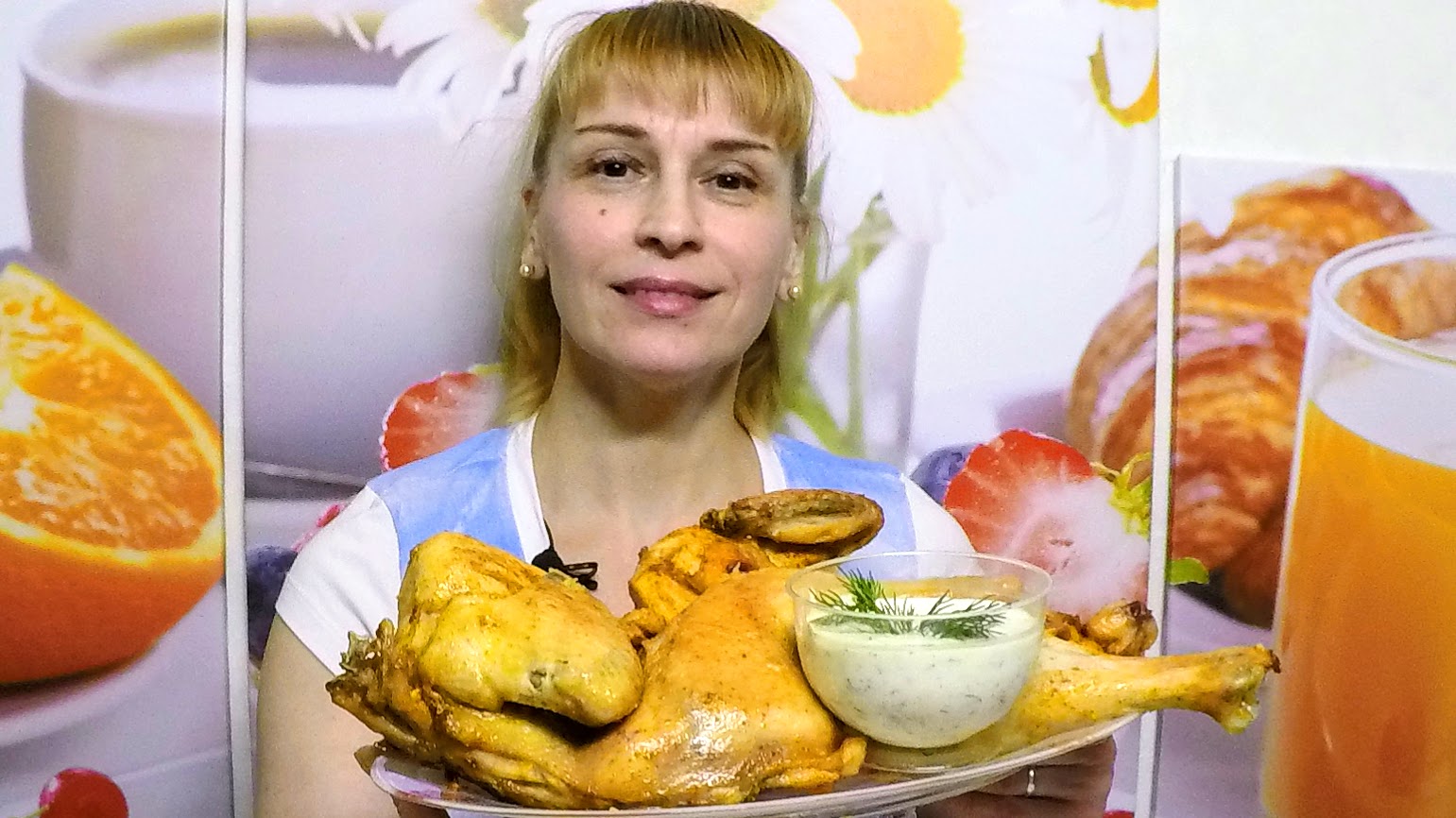 Запеченная курица в духовке мой фирменный рецепт с соусом тартар