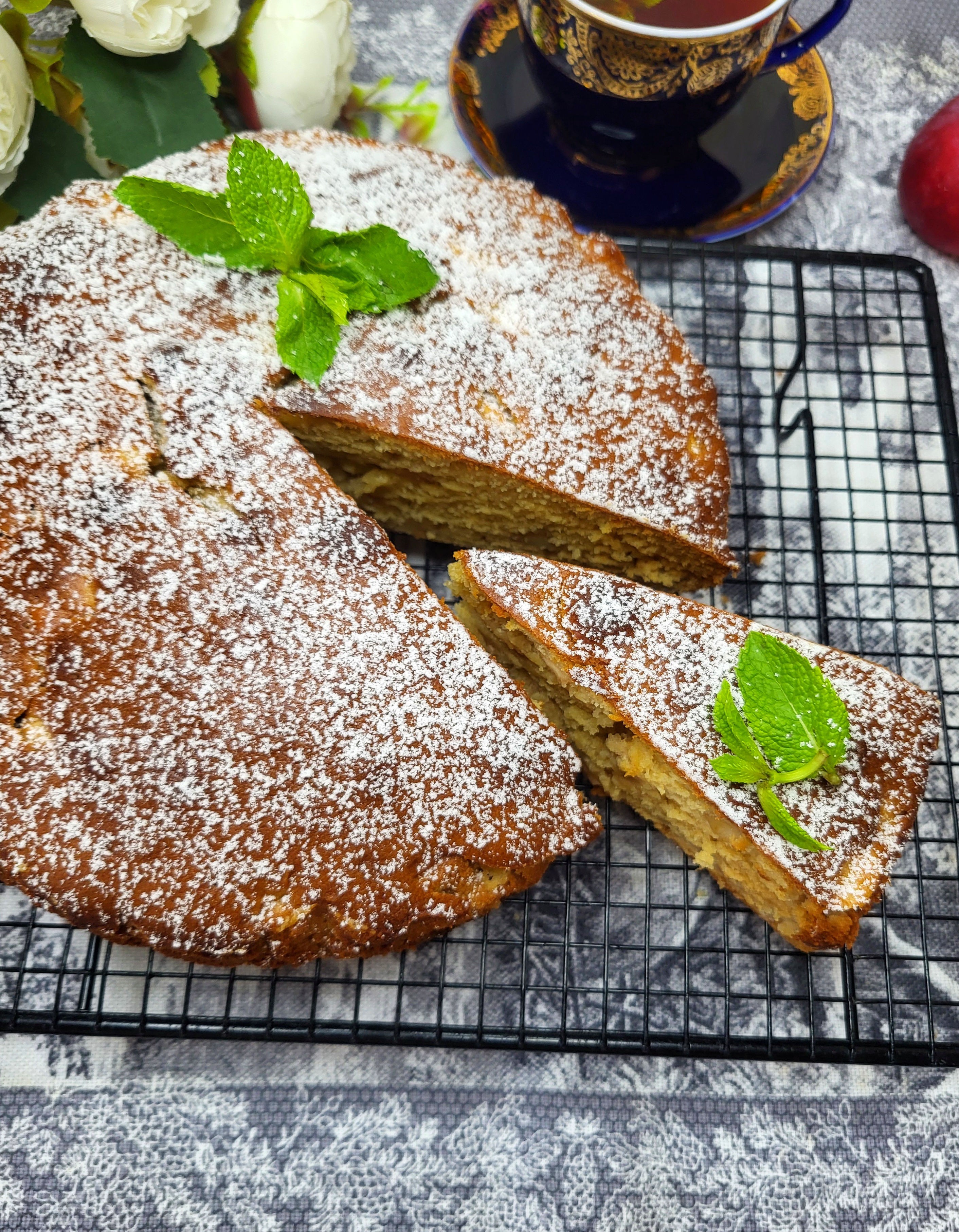 Медовый пирог с яблоками 