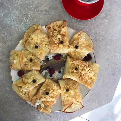 Блины на сметане «Царские» с кипятком, с начинкой 🥞