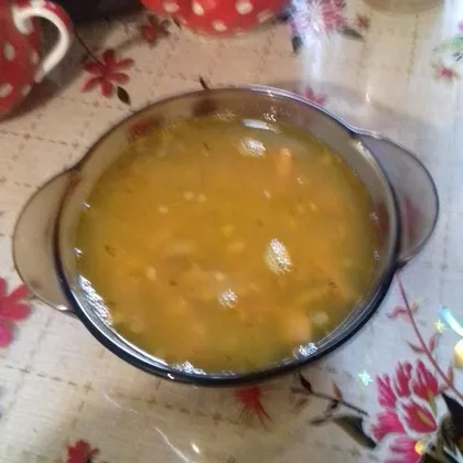 Супчик гороховый без картошки, с копченой колбаской