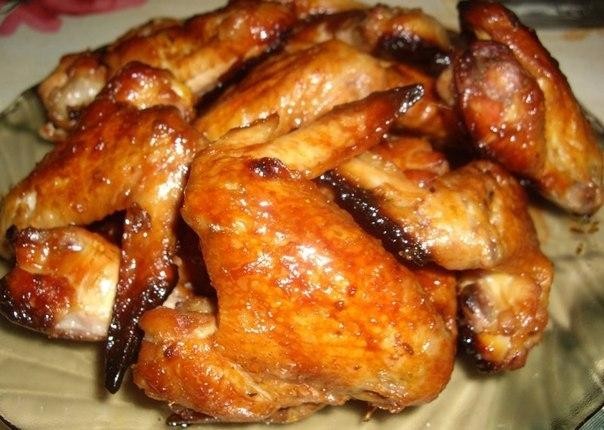 Рецепт куриных крылышек в медово-соевом соусе