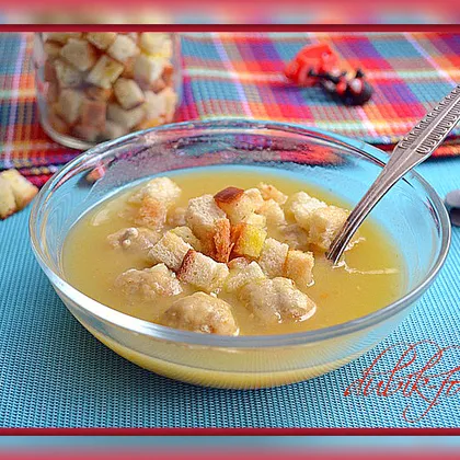 Суп-пюре из картошечки и лука-порея с фрикадельками