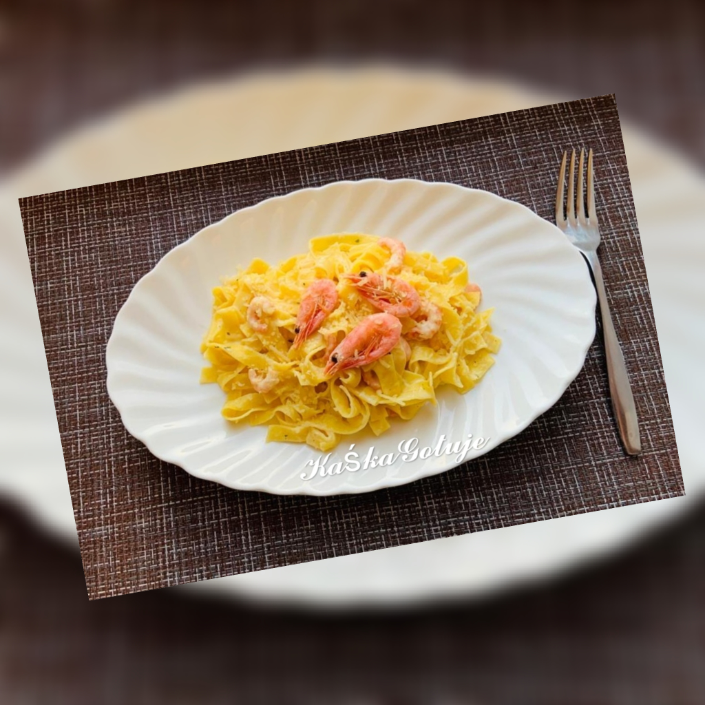 Паста Карбонара с креветками – кулинарный рецепт