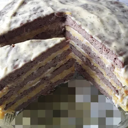 Кабачково-печеночный торт