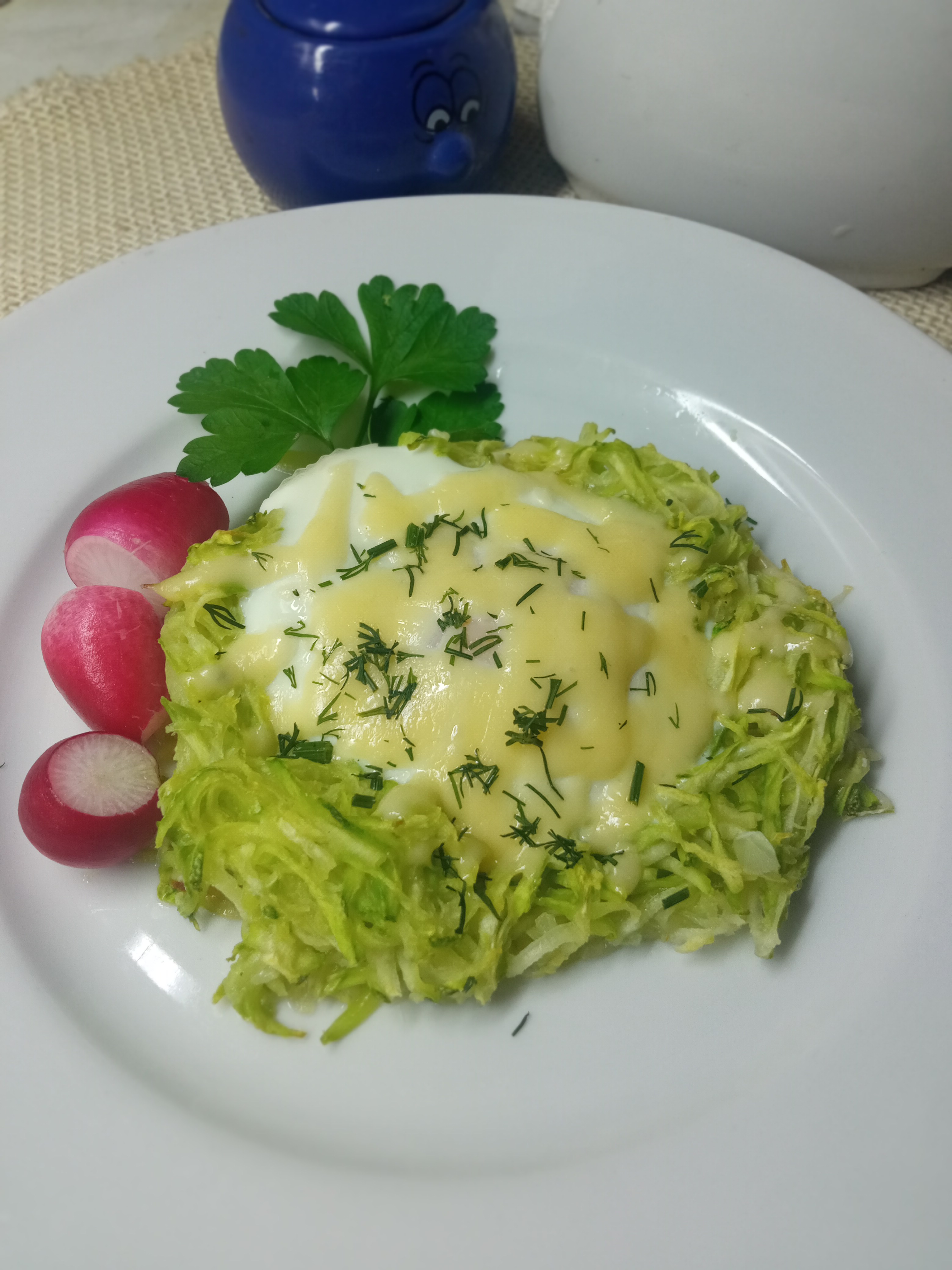 Яичница с кабачком 