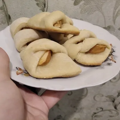 Творожные печеньки с яблоком