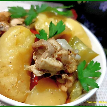 Жаркое в горшочках в духовке с мясом и картошкой - рецепт с пошаговыми фото | Меню недели