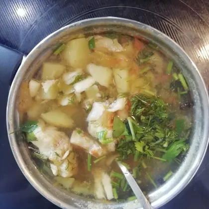 Диетический овощной суп с минтаем