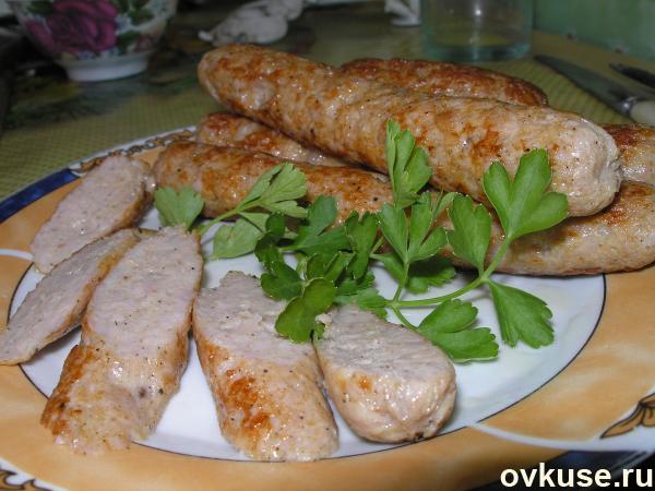 Домашние куриные колбаски