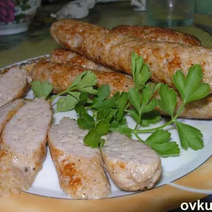 Домашние куриные колбаски