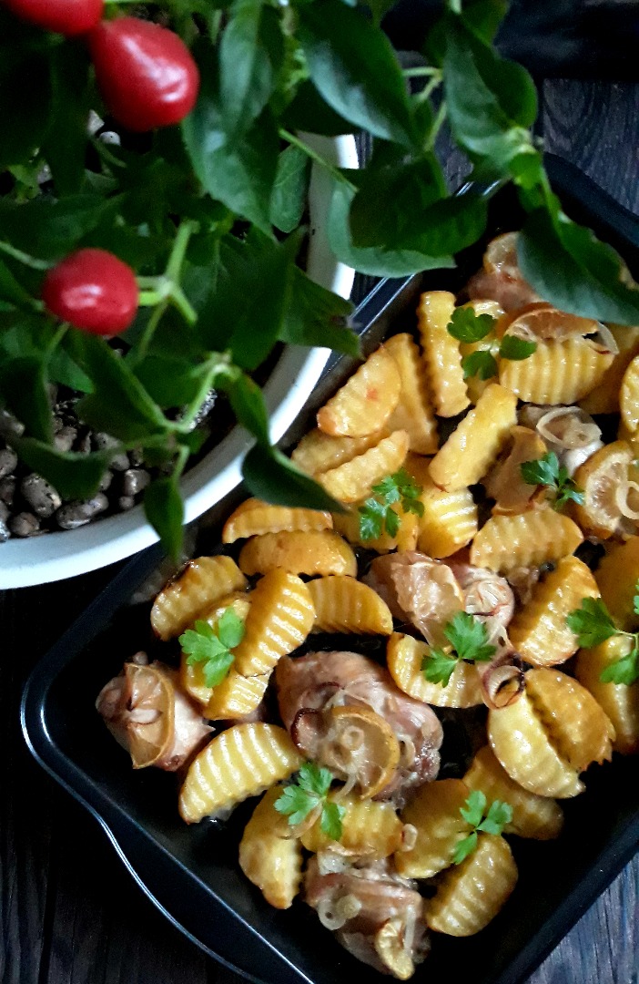 Маринованные куриные бедрышки с картофелем 🍁🍷🍽🍁