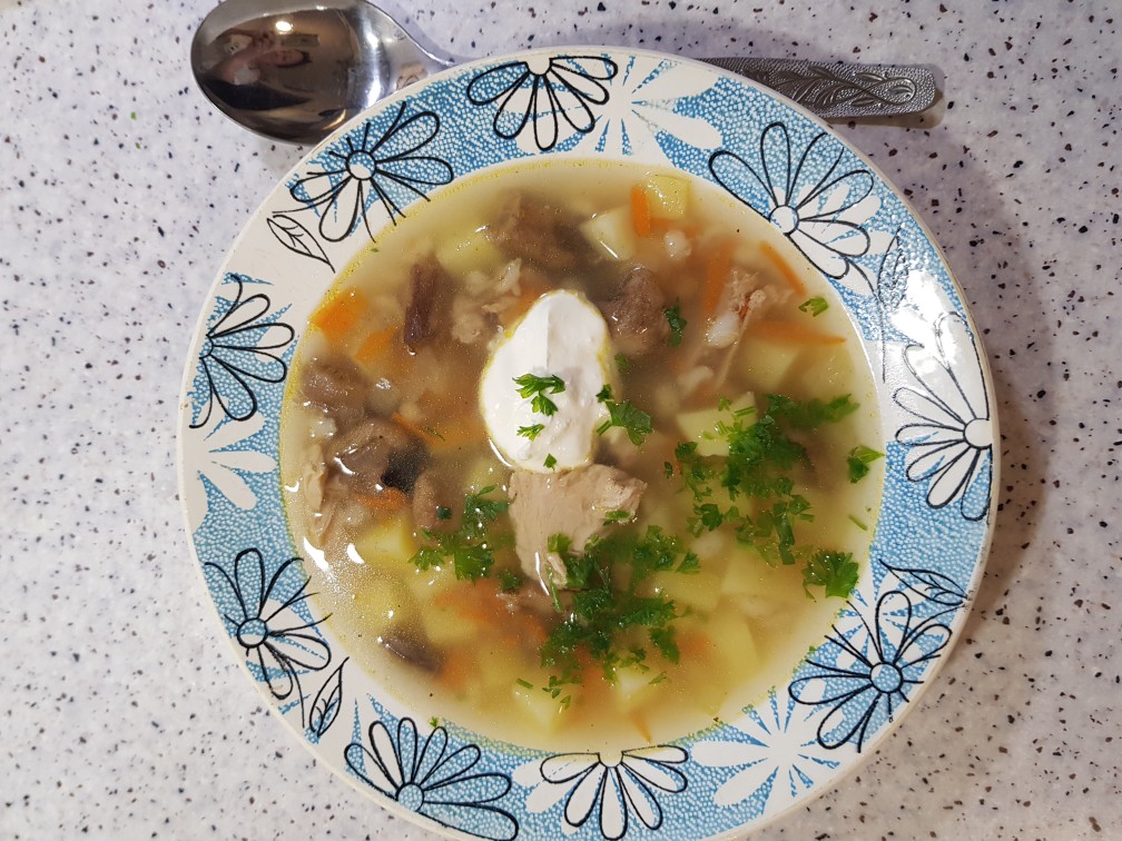 Суп с лесными грибами