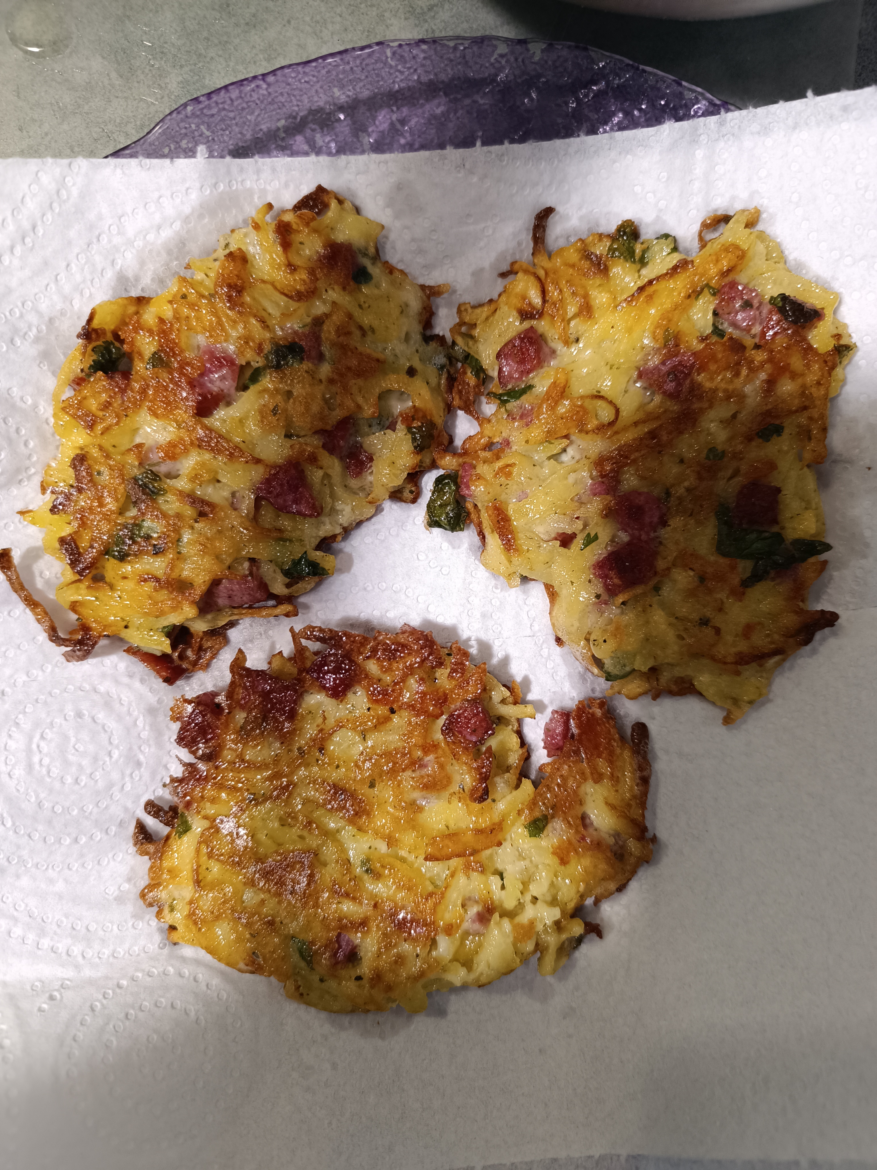 Драники с ветчиной и сыром