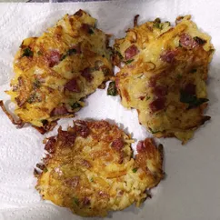 Драники с ветчиной и сыром 