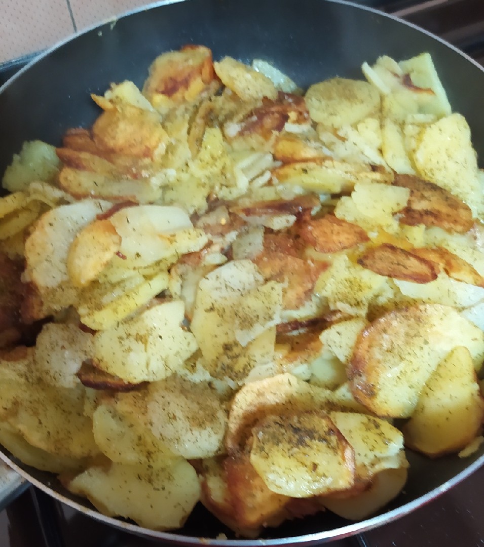 Жареная картошка на сале