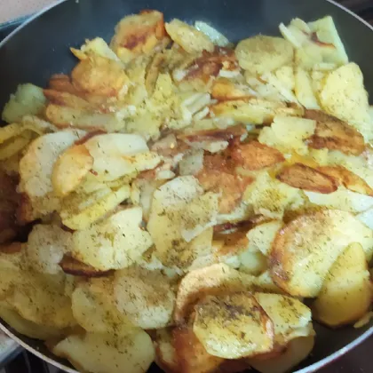 Жареная картошка на сале