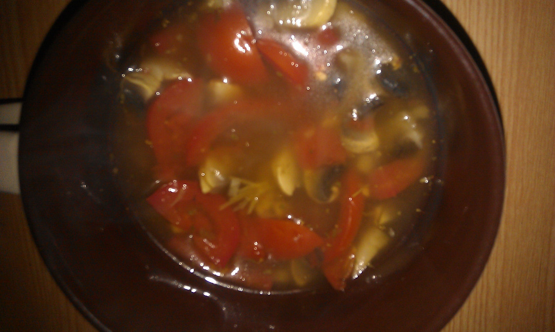 Суп из овощей и шампиньонов