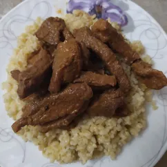 Булгур с лимонным соком и сливками