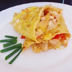 Конвертики в яйце с мясом